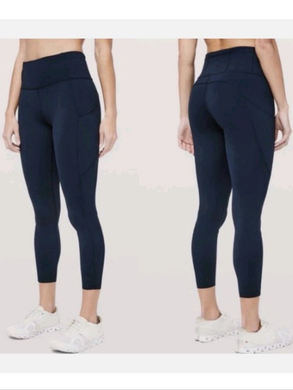 Lululemon Fast & Free 7/8 Tight II *Non-Reflective Nulux 25" True Navy, Size 2